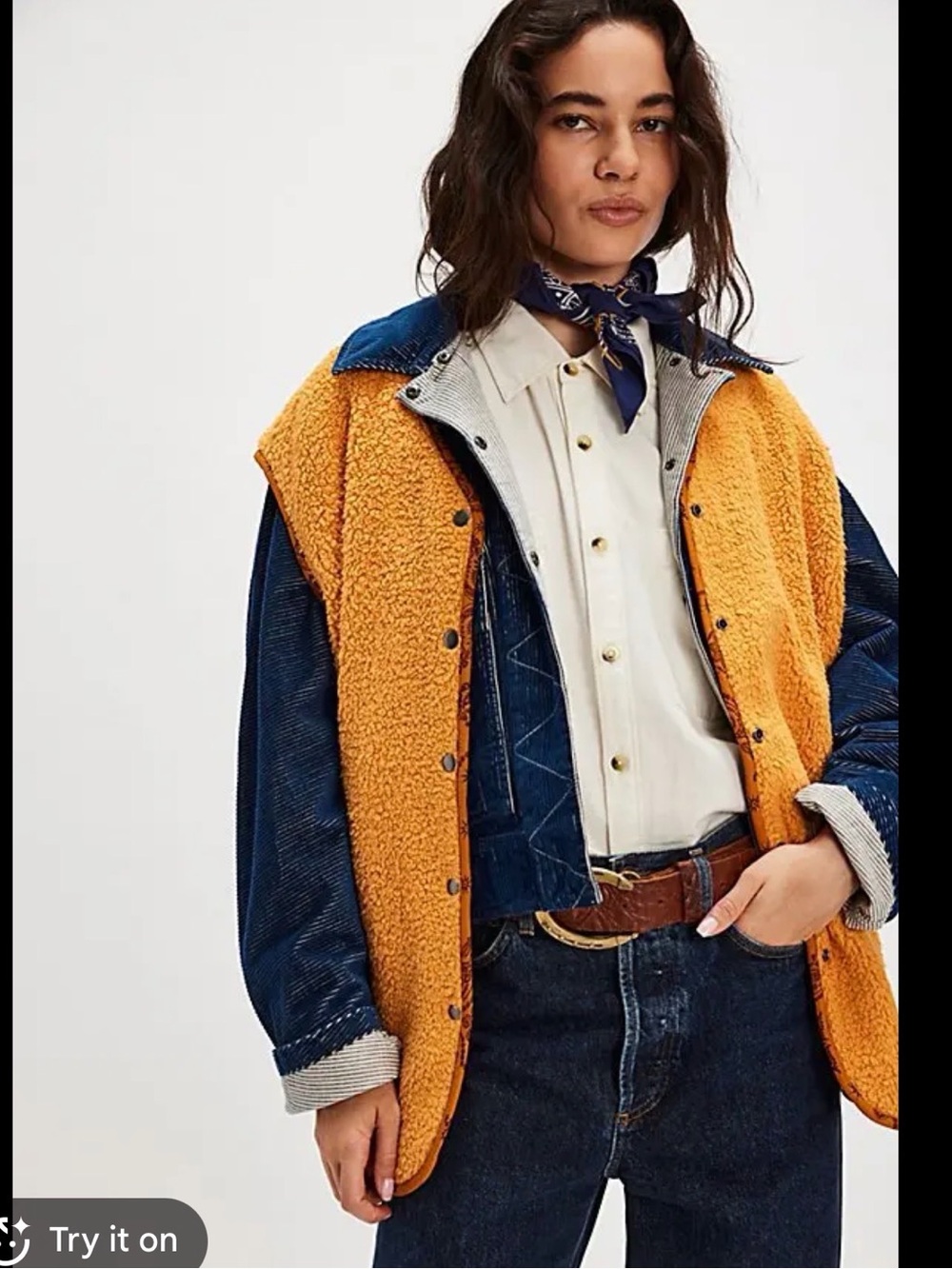 Free People Outlaw Sherpa Vest